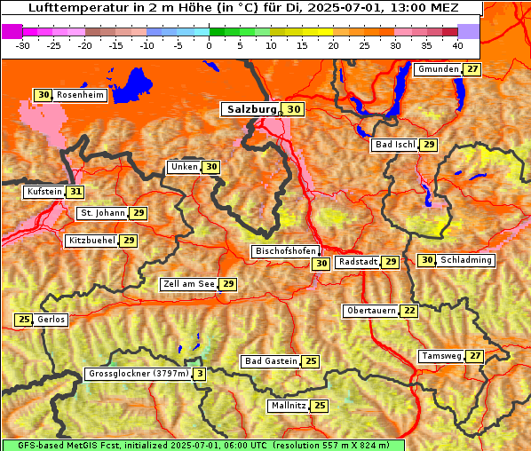 Temperatur, 1. 7. 2025