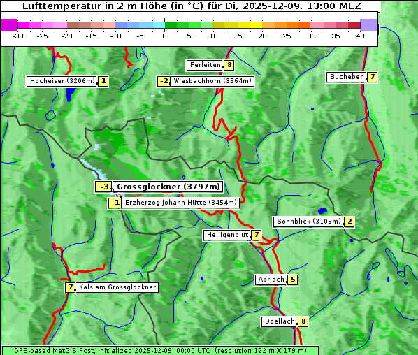 Temperatur, 9. 12. 2025