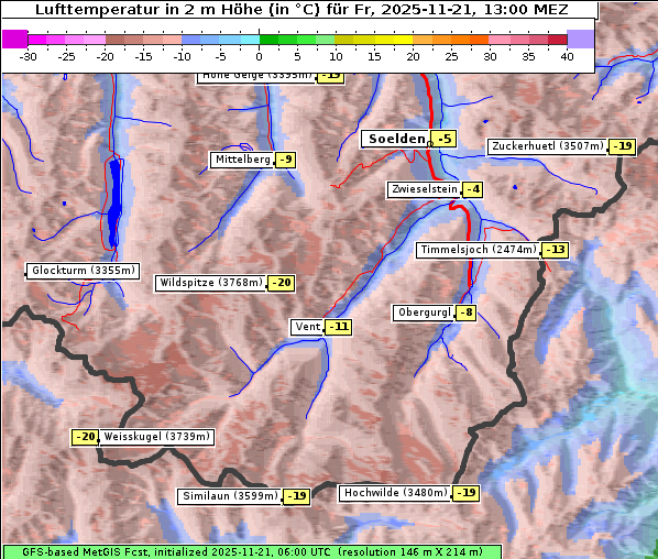 Temperatur, 21. 11. 2025