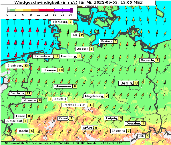 Wind, 3. 9. 2025