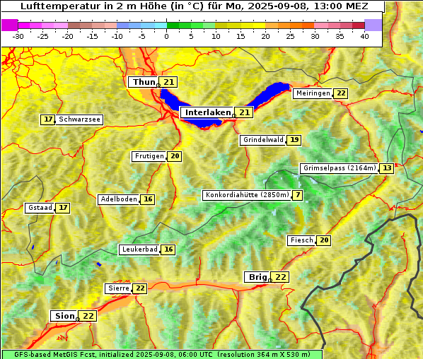 Temperatur, 8. 9. 2025