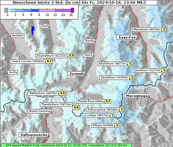 Neuschnee, 18. 10. 2024