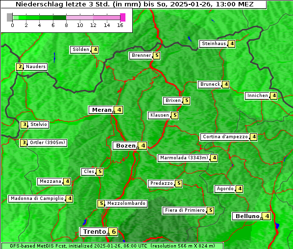 Niederschlag, 26. 1. 2025