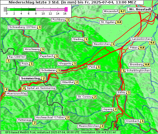 Niederschlag, 4. 7. 2025