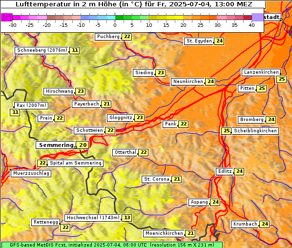 Temperatur, 4. 7. 2025