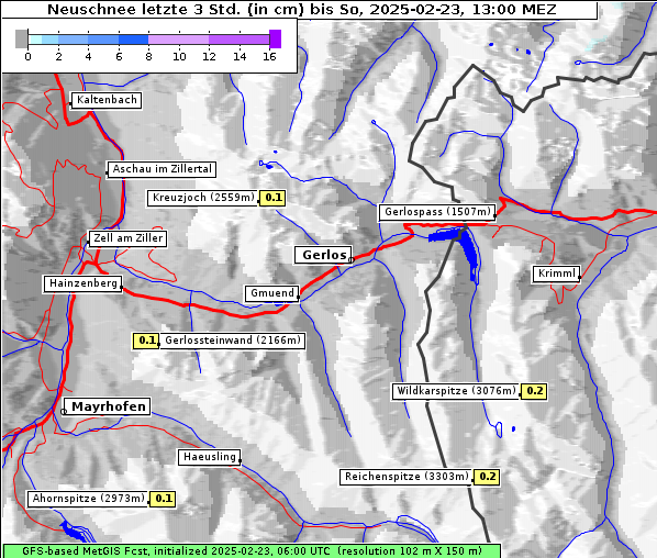 Neuschnee, 23. 2. 2025