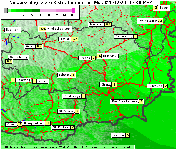 Niederschlag, 24. 12. 2025