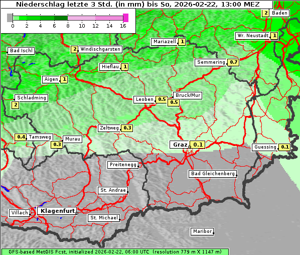Niederschlag, 22. 2. 2026