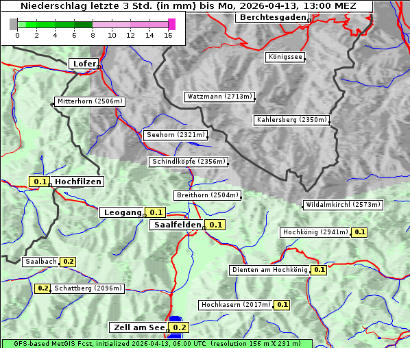 Niederschlag, 13. 4. 2026