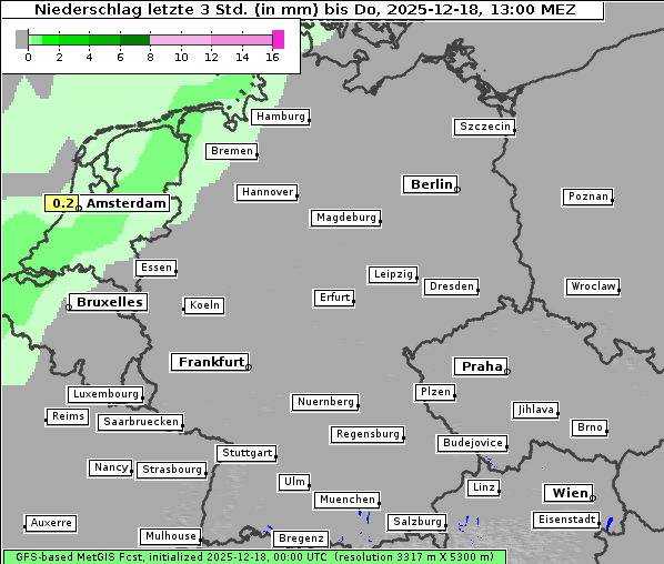 Niederschlag, 18. 12. 2025