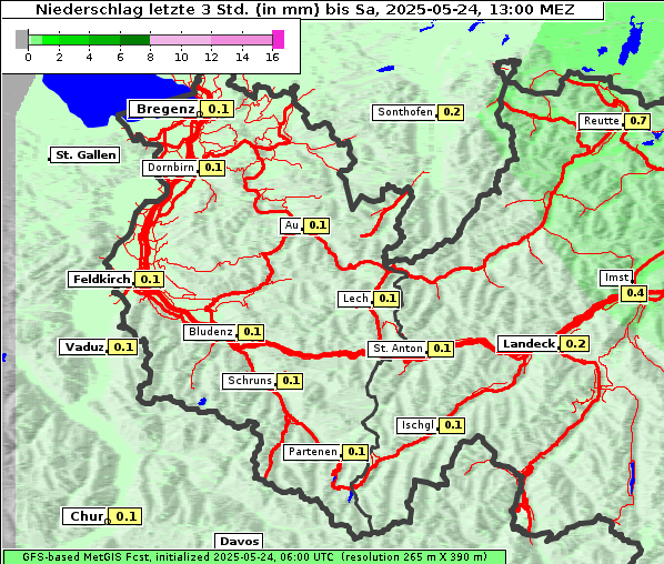 Niederschlag, 24. 5. 2025
