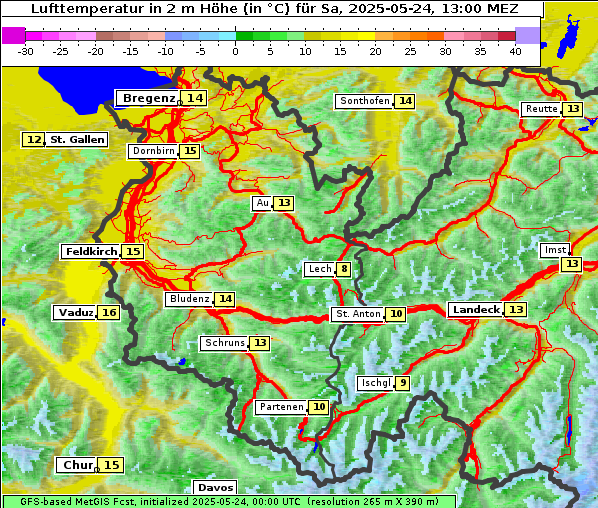 Temperatur, 24. 5. 2025