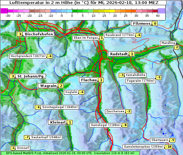 Temperatur, 18. 2. 2026