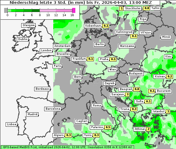 Niederschlag, 3. 4. 2026