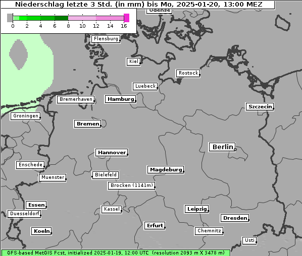 Niederschlag, 20. 1. 2025