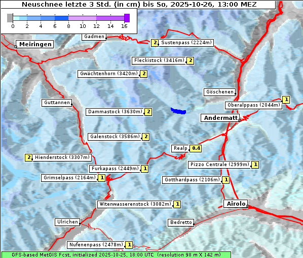Neuschnee, 26. 10. 2025
