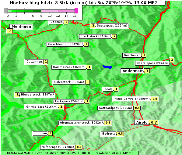 Niederschlag, 26. 10. 2025
