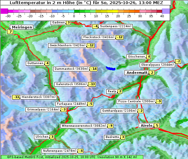 Temperatur, 26. 10. 2025