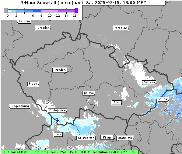 Neuschnee, 15. 3. 2025