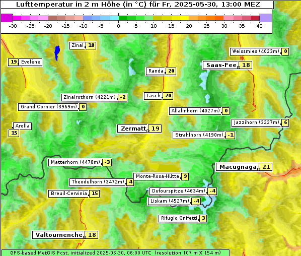Temperatur, 30. 5. 2025