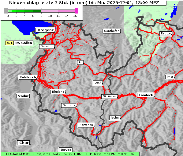 Niederschlag, 1. 12. 2025