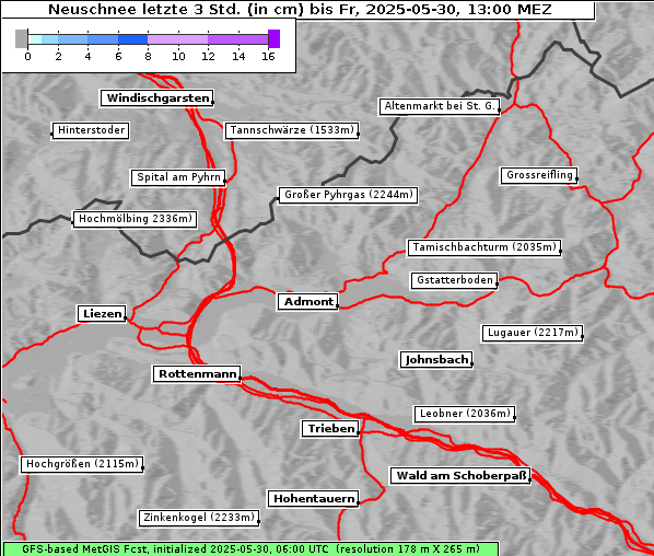 Neuschnee, 30. 5. 2025
