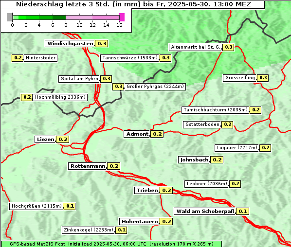 Niederschlag, 30. 5. 2025