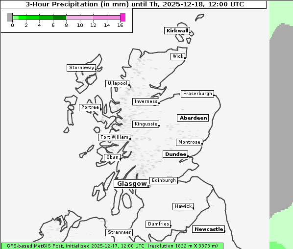 Niederschlag, 18. 12. 2025