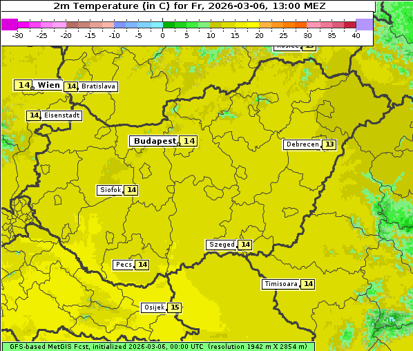 Temperatur, 6. 3. 2026