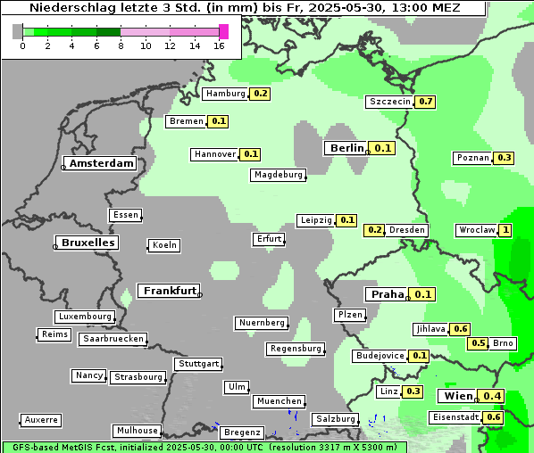 Niederschlag, 30. 5. 2025