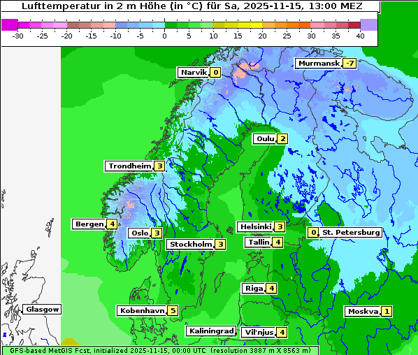 Temperatur, 15. 11. 2025