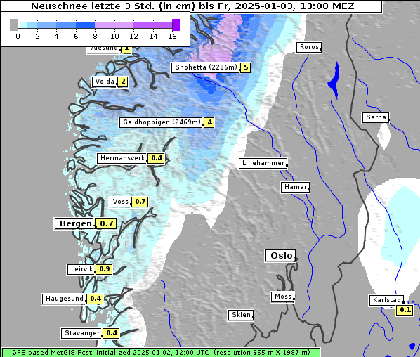 Neuschnee, 3. 1. 2025