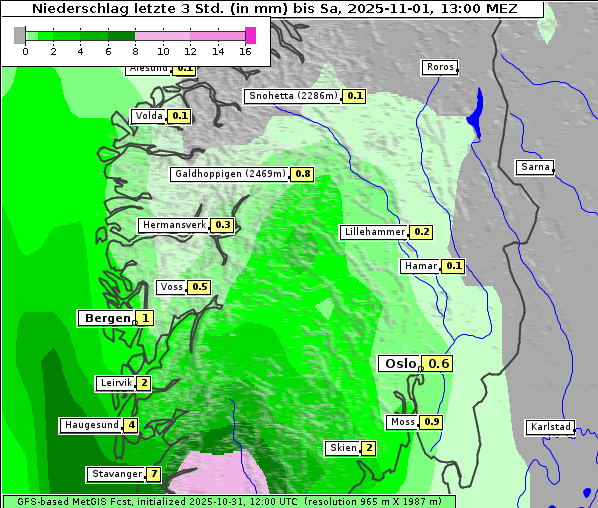 Niederschlag, 1. 11. 2025