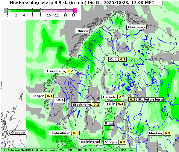 Niederschlag, 28. 10. 2025