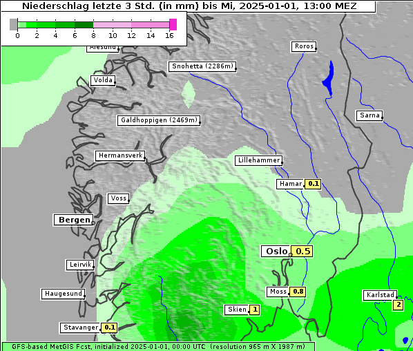 Niederschlag, 1. 1. 2025