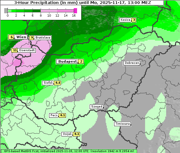 Niederschlag, 17. 11. 2025