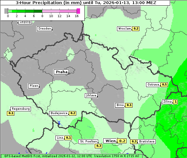 Niederschlag, 13. 1. 2026