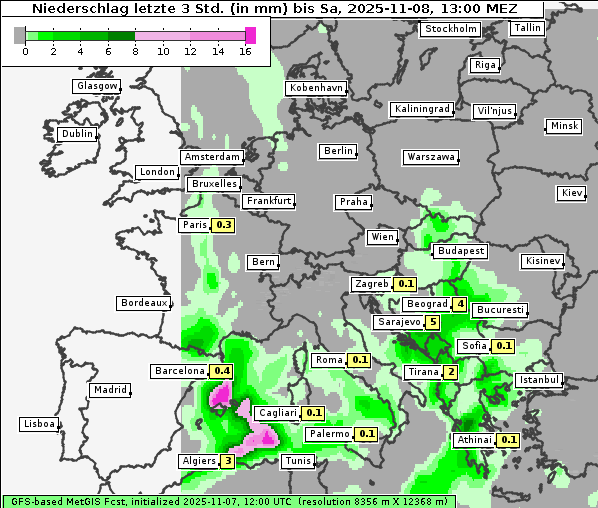 Niederschlag, 8. 11. 2025