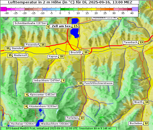 Temperatur, 16. 9. 2025
