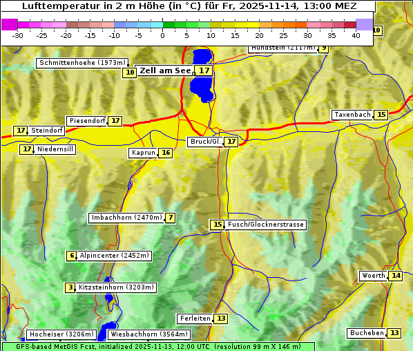 Temperatur, 14. 11. 2025