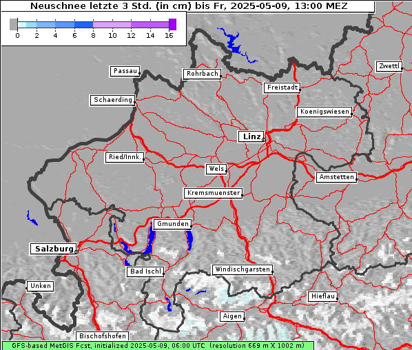 Neuschnee, 9. 5. 2025