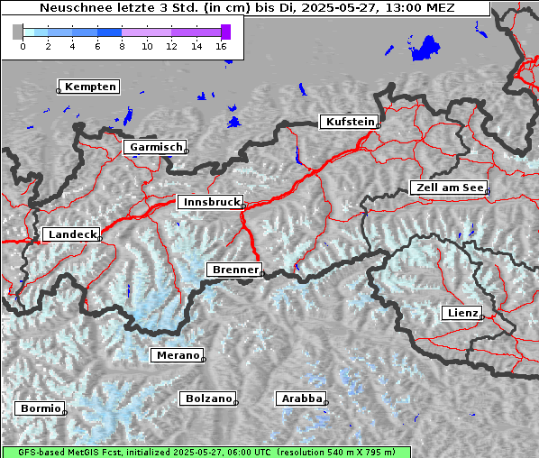 Neuschnee, 27. 5. 2025