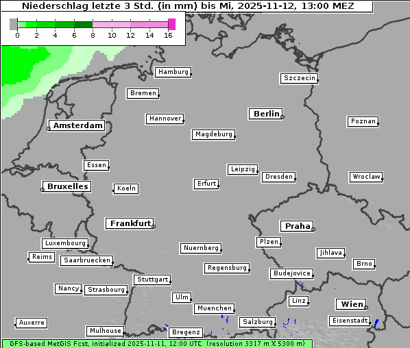 Niederschlag, 12. 11. 2025