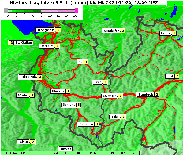 Niederschlag, 20. 11. 2024