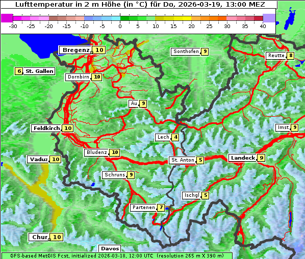 Temperatur, 19. 3. 2026