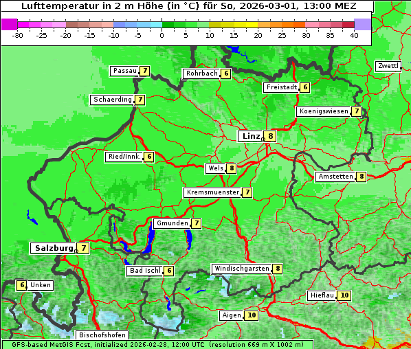 Temperatur, 1. 3. 2026