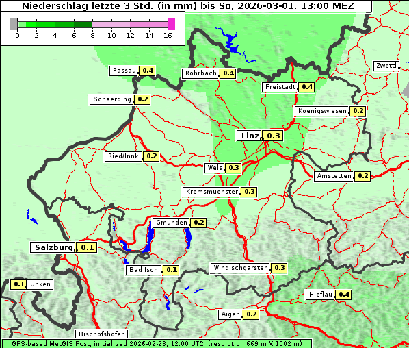 Niederschlag, 1. 3. 2026