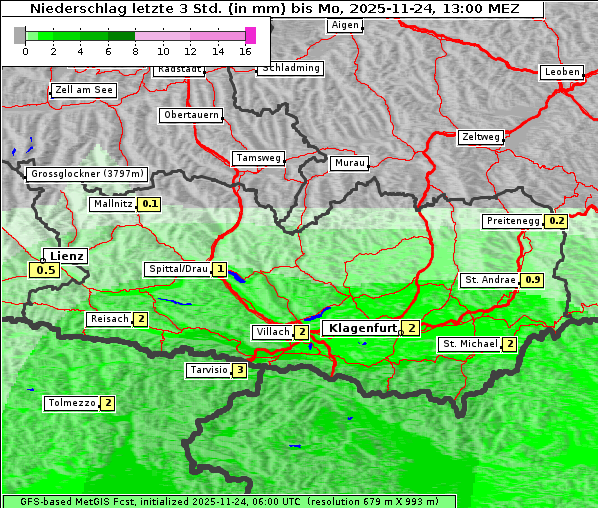 Niederschlag, 24. 11. 2025