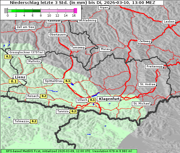 Niederschlag, 10. 3. 2026