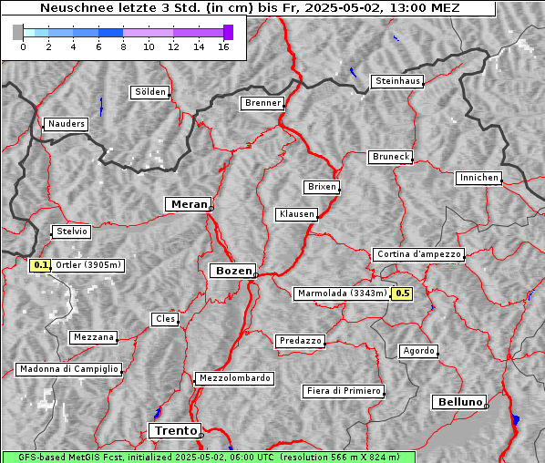 Neuschnee, 2. 5. 2025